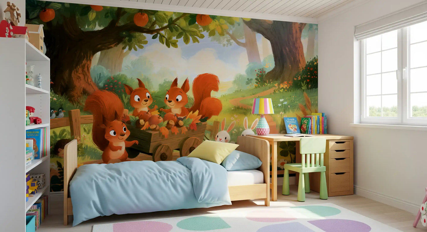 Autumn Woodland Friends Adventure Wall Mural
