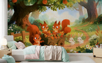 Autumn Woodland Friends Adventure Wall Mural
