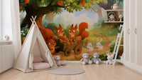 Autumn Woodland Friends Adventure Wall Mural