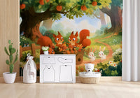 Autumn Woodland Friends Adventure Wall Mural
