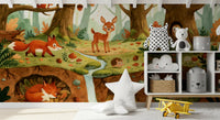 Woodland Creatures Forest Life Wall Mural