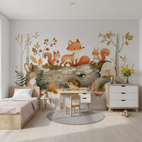 Forest Friends Woodland Gathering Wall Mural