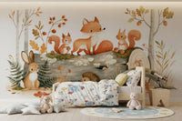 Forest Friends Woodland Gathering Wall Mural