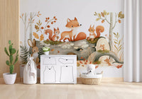Forest Friends Woodland Gathering Wall Mural