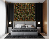 Vintage Woodland Mushroom Harvest Wallpaper⁠