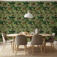 Botanical Woodland Mushroom Grove Wallpaper⁠