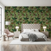 Botanical Woodland Mushroom Grove Wallpaper⁠