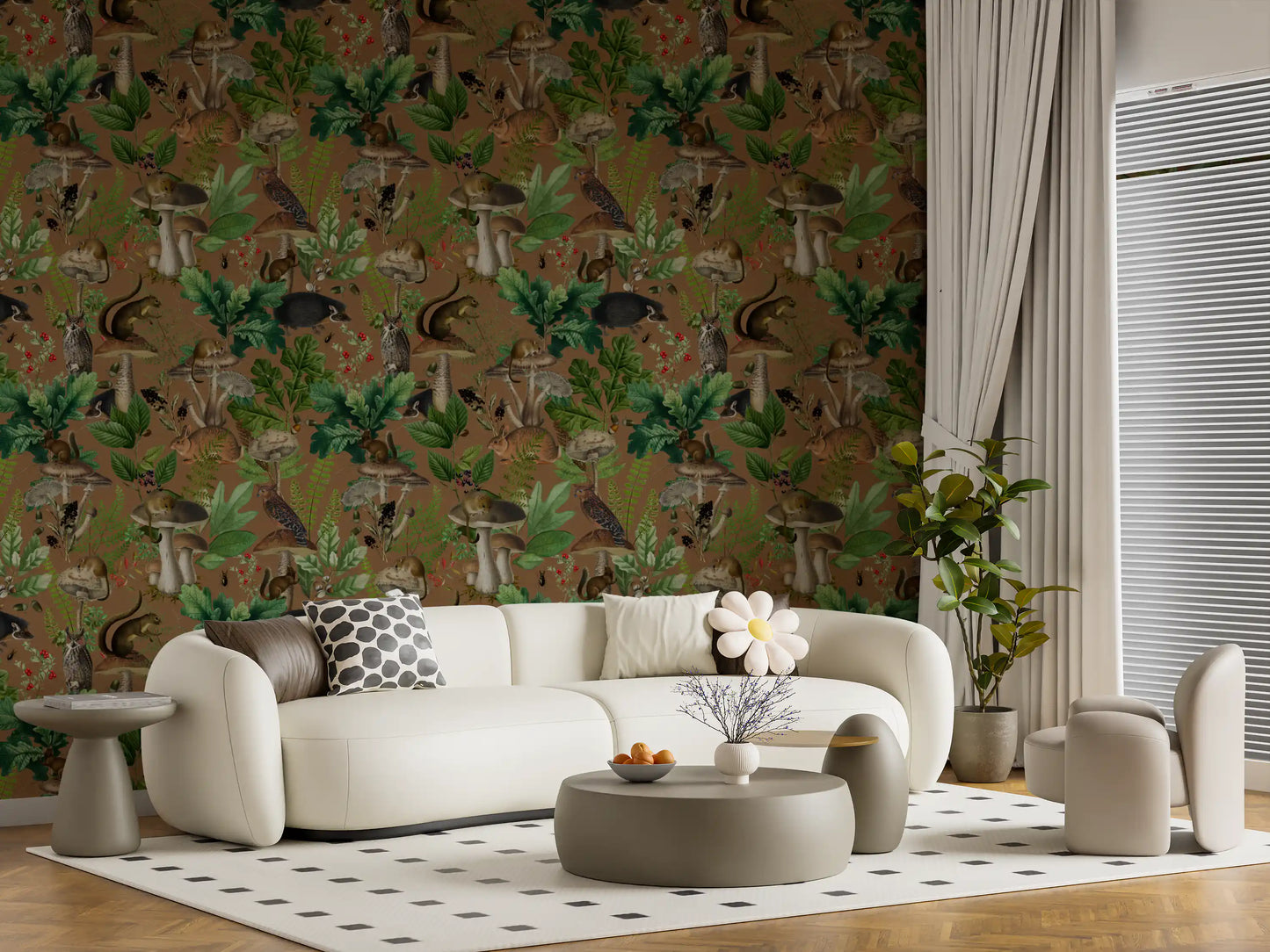 Enchanted Woodland Forest Creatures Wallpaper⁠