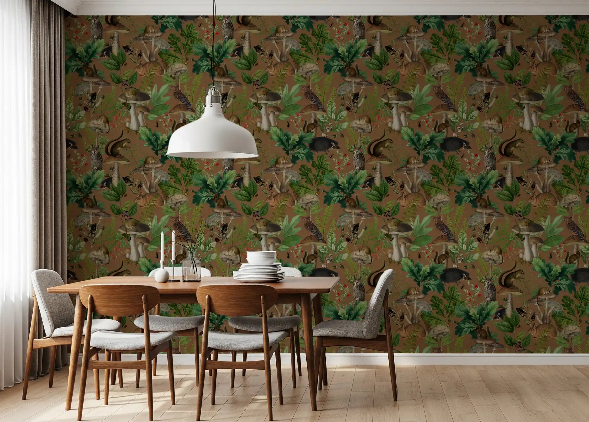 Enchanted Woodland Forest Creatures Wallpaper⁠