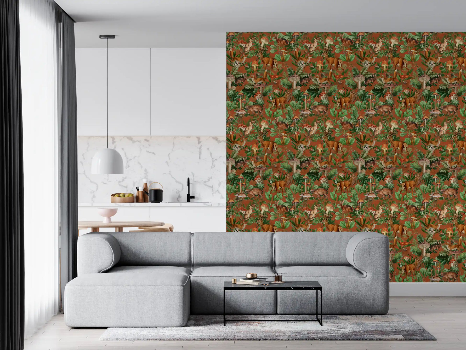 Vintage Botanical Woodland Collection Wallpaper⁠