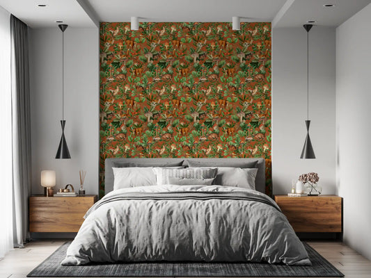 Vintage Botanical Woodland Collection Wallpaper⁠