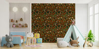 Rustic Woodland Creatures and Fungi Tapestry Wallpaper⁠