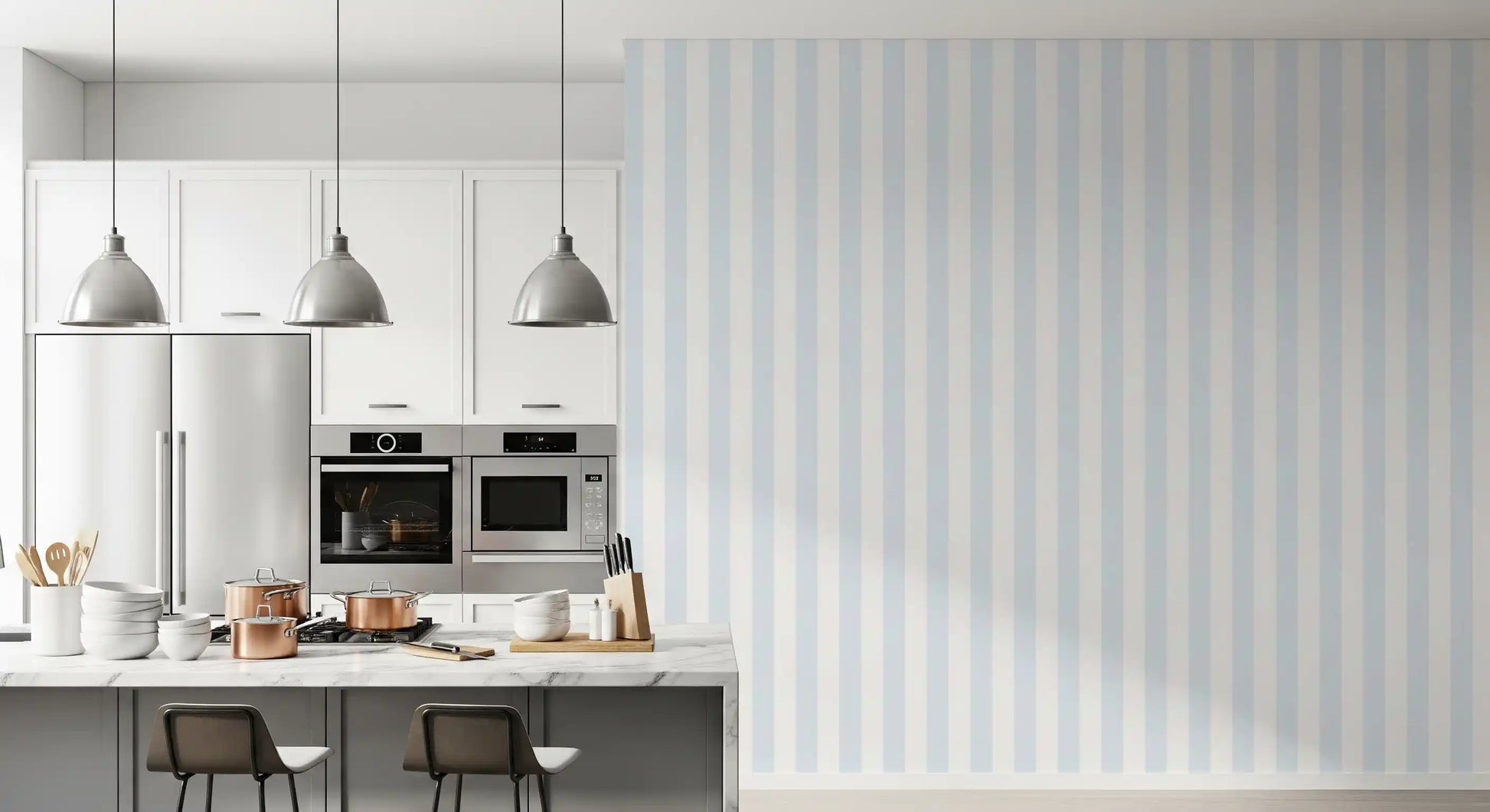 Classic Pastel Vertical Stripe Wallpaper⁠