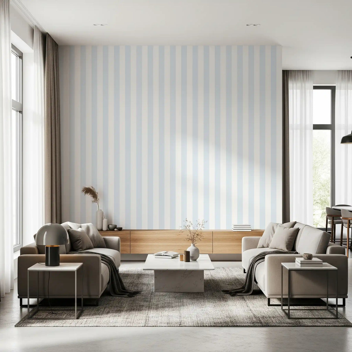 Classic Pastel Vertical Stripe Wallpaper⁠