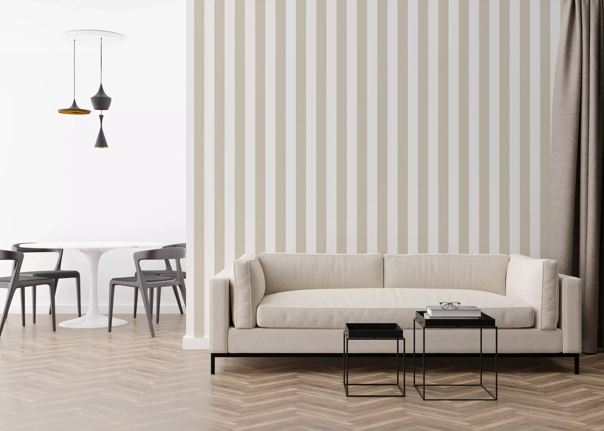 Classic Neutral Vertical Stripes Wallpaper⁠