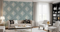 Cerulean Geometric Diamond Layer Wallpaper⁠