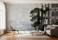 Italian Lakeside Villa Architectural View Wall Mural