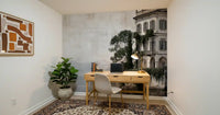 Italian Lakeside Villa Architectural View Wall Mural