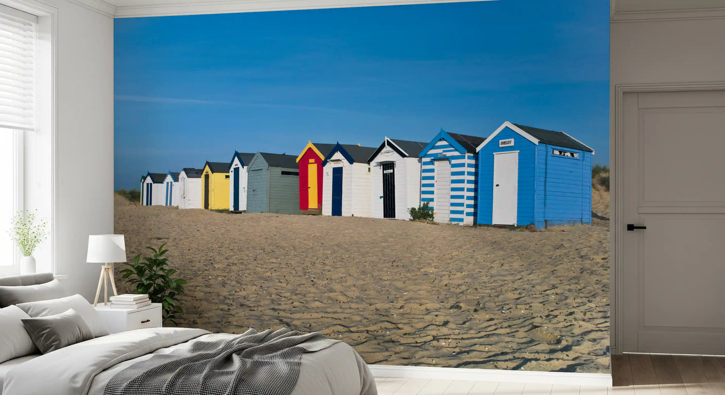 Summer Seaside Shelters Wall Mural