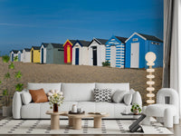 Summer Seaside Shelters Wall Mural
