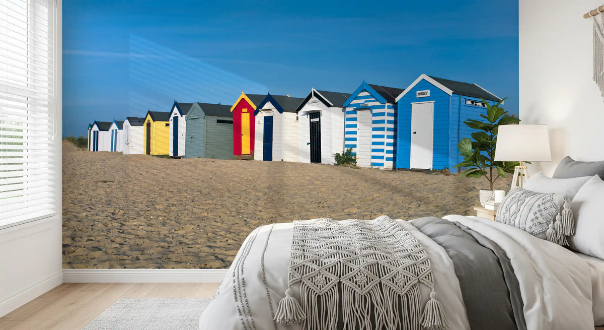 Summer Seaside Shelters Wall Mural