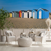Summer Seaside Shelters Wall Mural