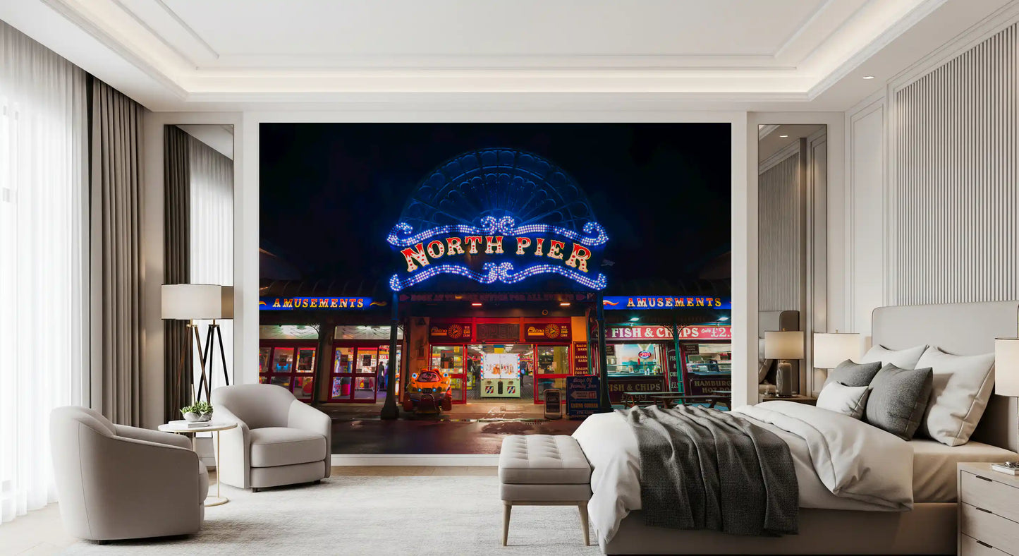 Arcade Night Glow Wall Mural