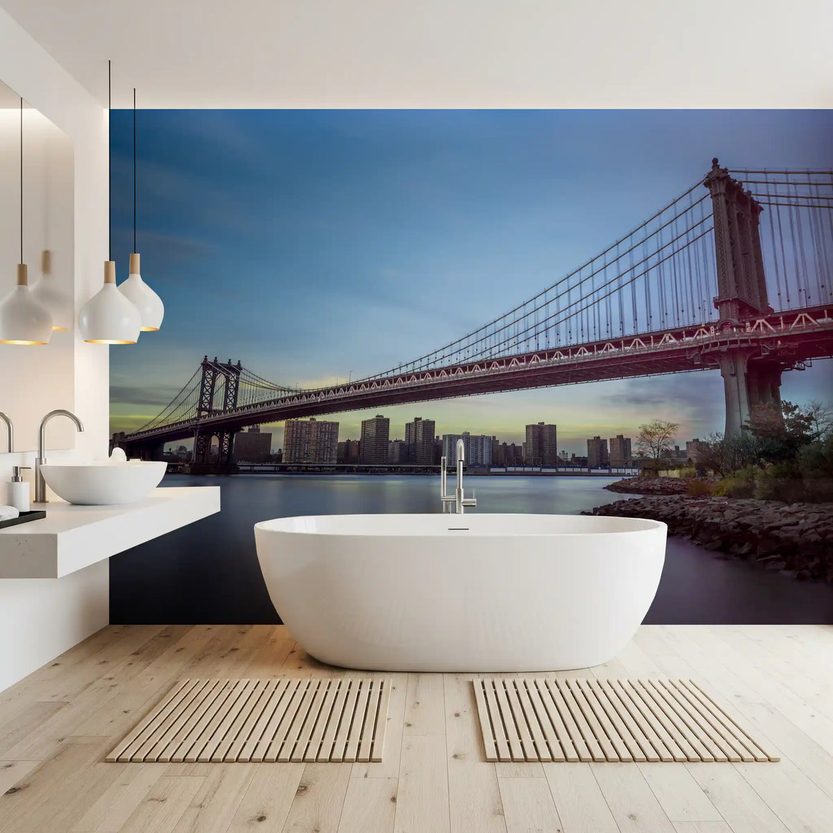 Architectural Bridge Horizon Wall Mural