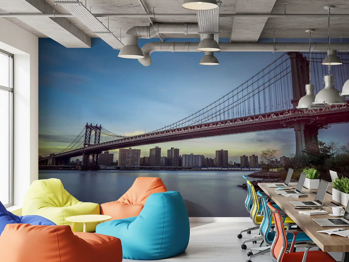 Architectural Bridge Horizon Wall Mural