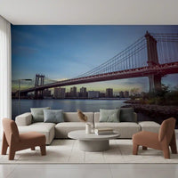 Architectural Bridge Horizon Wall Mural