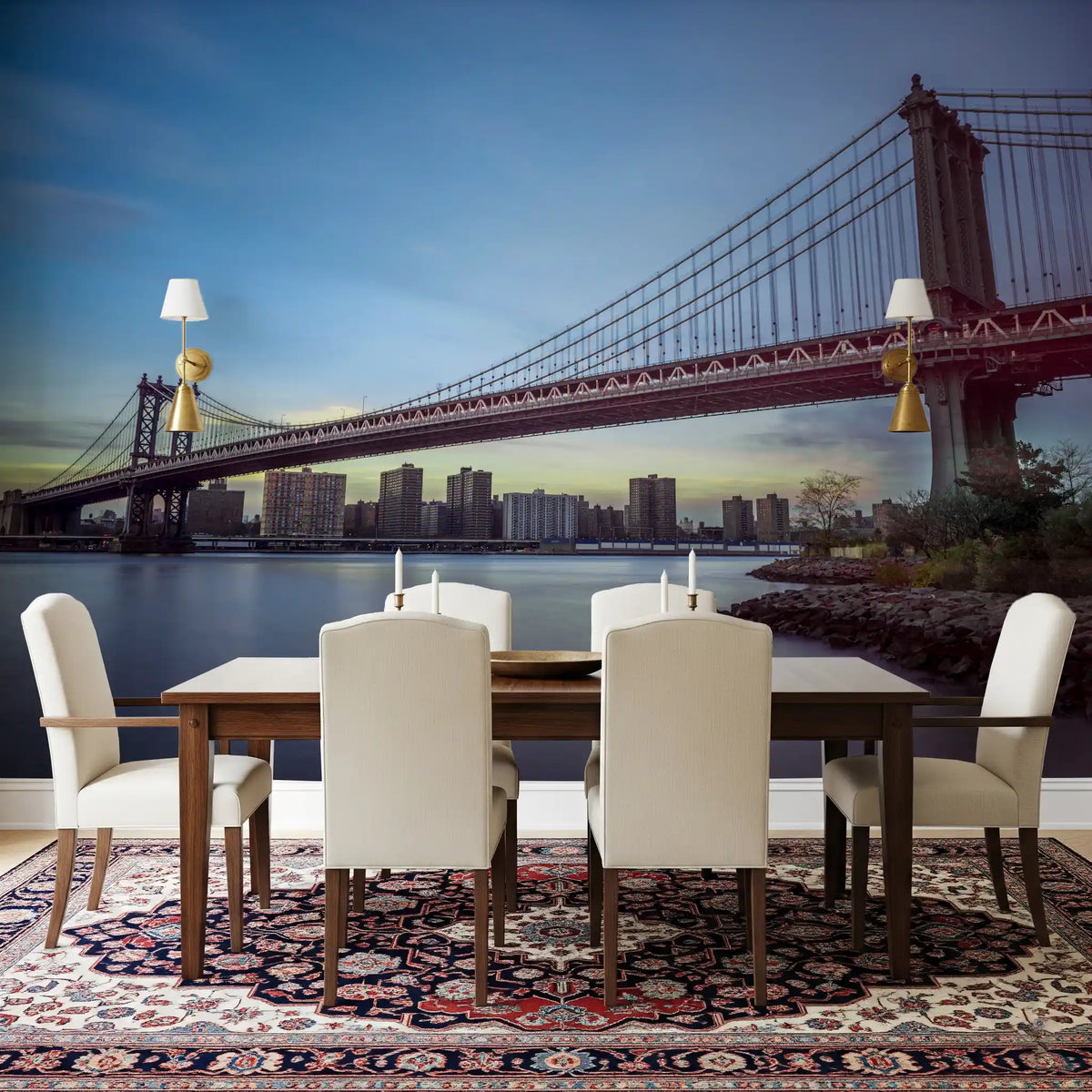 Architectural Bridge Horizon Wall Mural