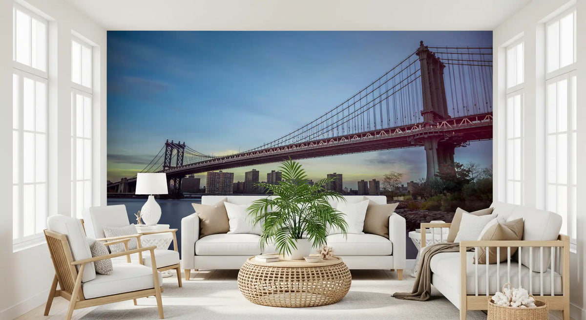 Architectural Bridge Horizon Wall Mural