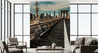 Brooklyn Bridge Pedestrian Walkway Skyline Wall Mural