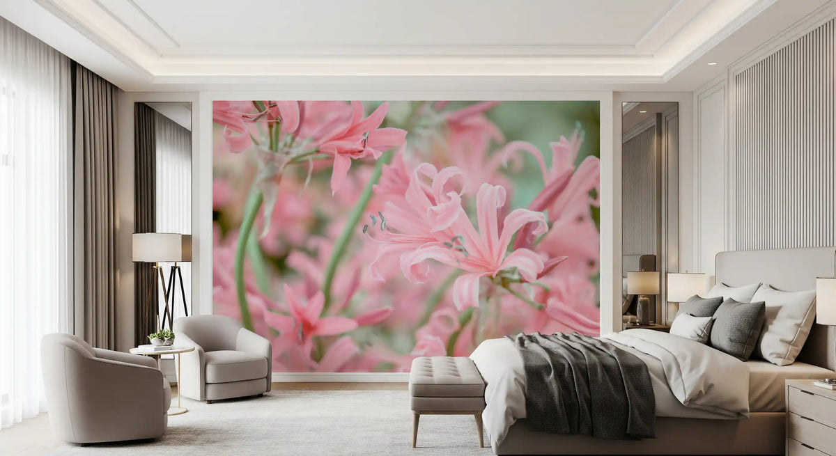 Abstract Pink Petal Layers Wall Mural