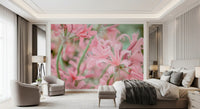 Abstract Pink Petal Layers Wall Mural