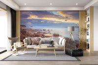 Twilight Shoreline Rocks Wall Mural