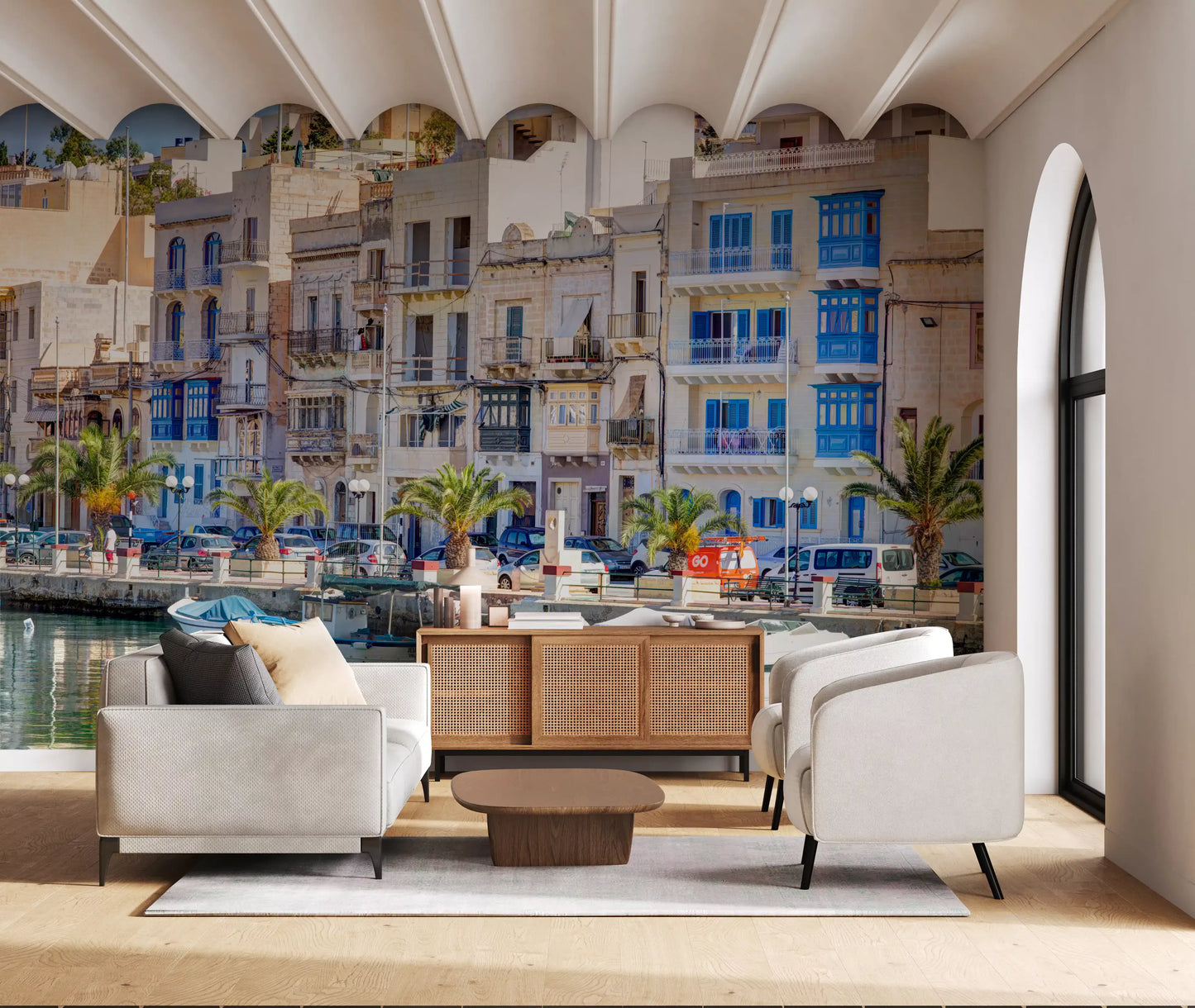 Stony Waterfront Architectural View Wall Mural