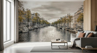 Classic Dutch Canal Architecture Wall Mural