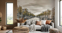 Classic Dutch Canal Architecture Wall Mural
