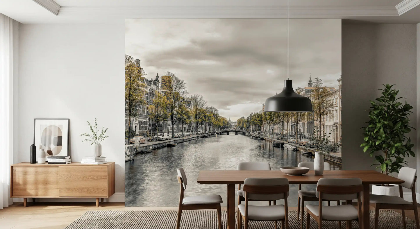 Classic Dutch Canal Architecture Wall Mural