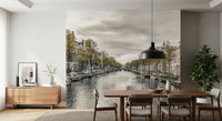 Classic Dutch Canal Architecture Wall Mural