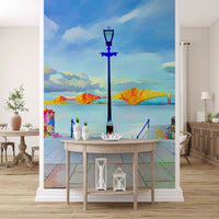 Riverside Bridge Architectural View Wall Mural