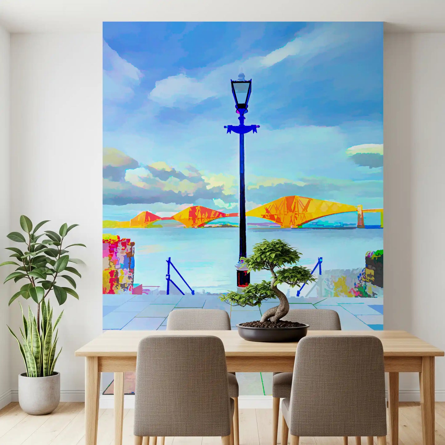 Riverside Bridge Architectural View Wall Mural