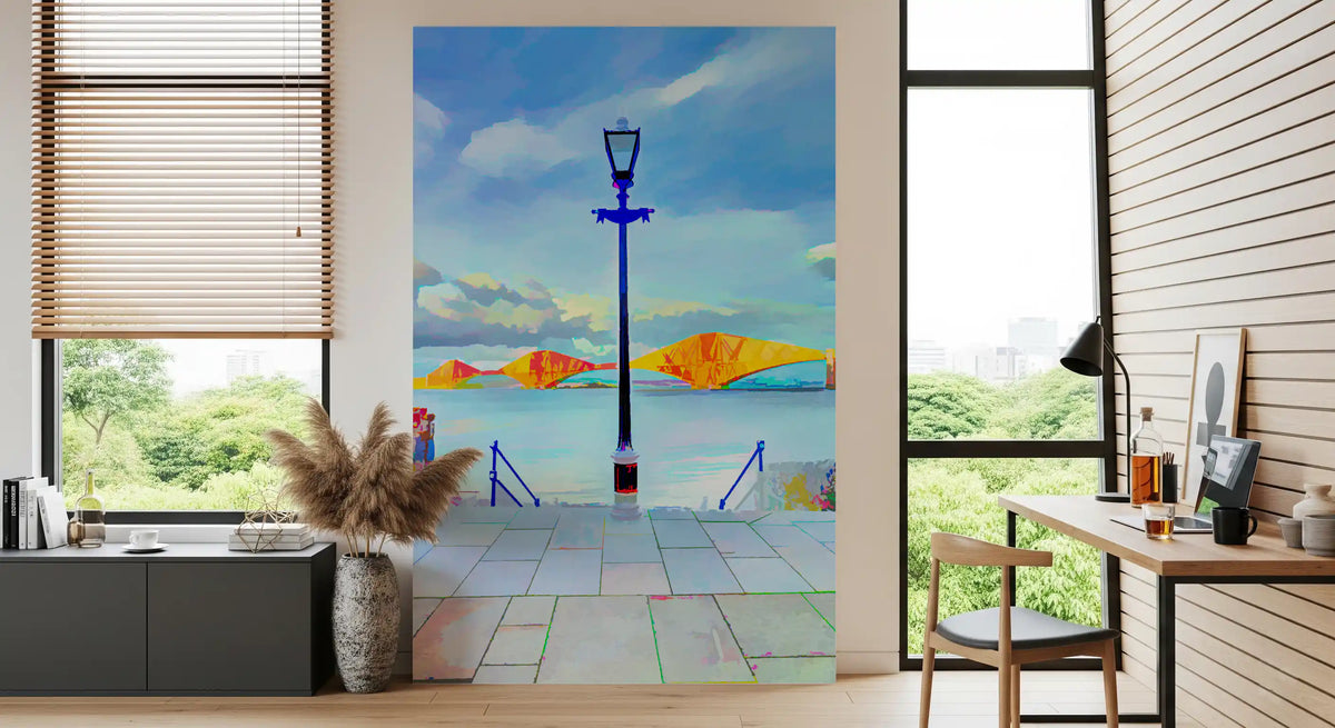 Riverside Bridge Architectural View Wall Mural