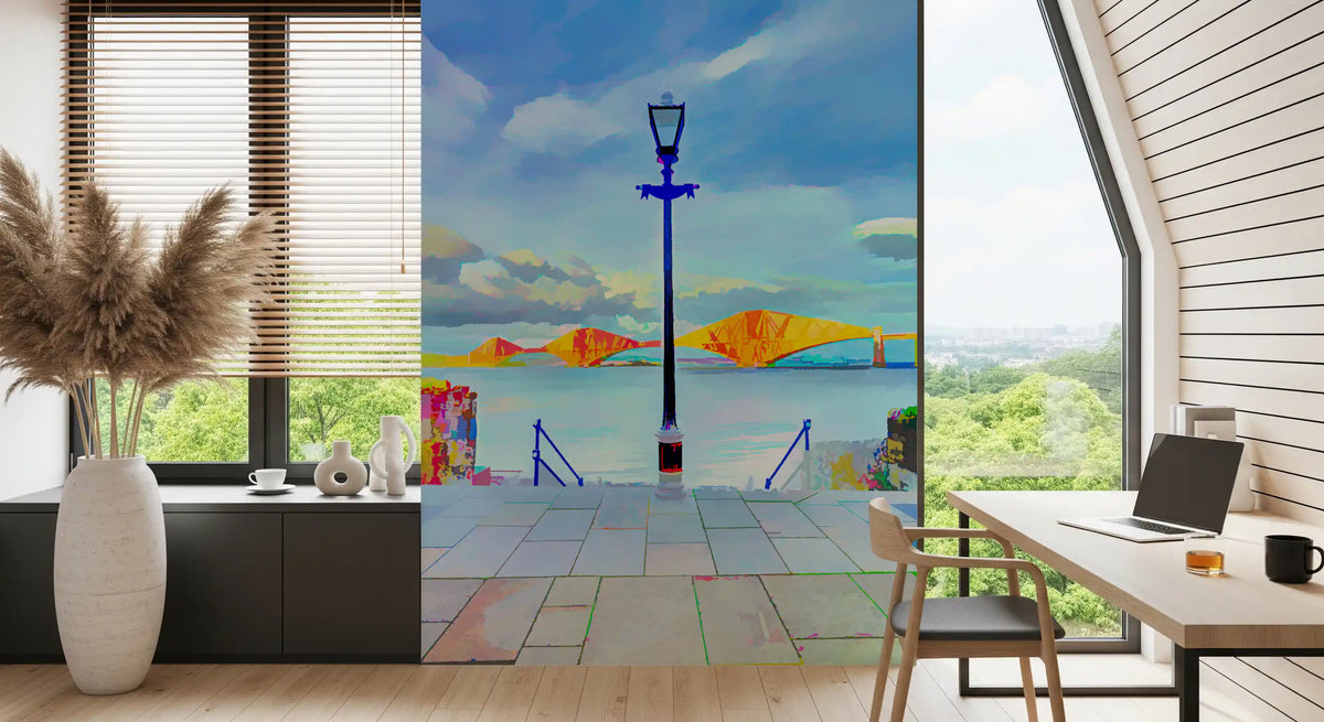 Riverside Bridge Architectural View Wall Mural