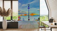 Riverside Bridge Architectural View Wall Mural