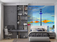 Riverside Bridge Architectural View Wall Mural