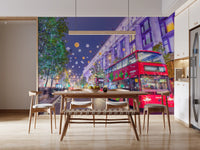 London Festive Street Scene Wall Mural