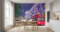London Festive Street Scene Wall Mural