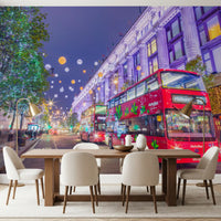London Festive Street Scene Wall Mural